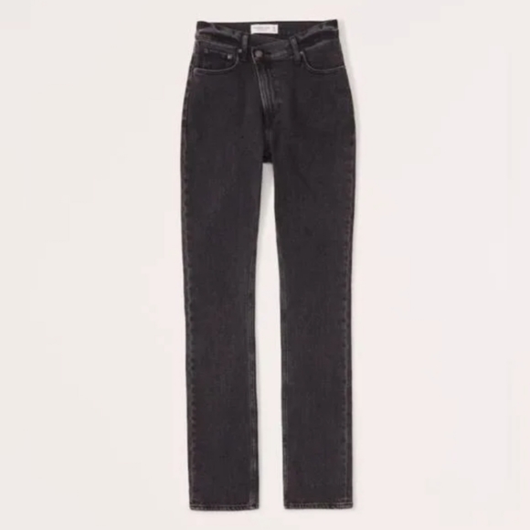 Abercrombie & Fitch Denim - Abercrombie & Fitch Black 90's Slim Straight Ultra High Rise Jeans